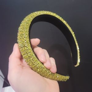 Olive green Rhinestone headband